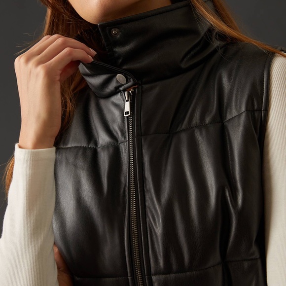 Anthropologie Jackets & Blazers - Anthropologie Faux Leather Vest